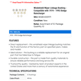 thumbnail image 2 of Windshield Wiper Linkage Bushing - Compatible with 1974 - 1993 Dodge Ramcharger 1975 1976 1977 1978 1979 1980 1981 1982 1983 1984 1985 1986 1987 1988 1989 1990 1991 1992, 2 of 2
