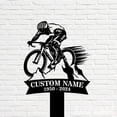 thumbnail image 5 of Handmadetneonsign Cyclist Memorial Metal With Stake, Biker Stake Metal Name Sign Stake, Garden Metal Stake Decor 59073, 5 of 5