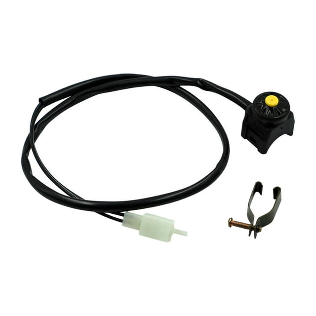 Interruptor de manillar de motocicleta ATV de 7/8′′ con montaje en manillar, interruptor de botón de 12 V para Amarillo