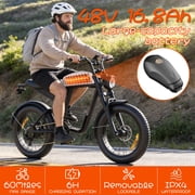 Electric Bike for Adults,750W Motor 1000W Peak,Top Speed 30MPH, Max 55miles,20×4.0 Fat Tires,48V 16.8Ah Battery,UL 2849,Fit for 18+