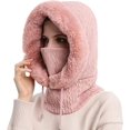 thumbnail image 2 of Gorro de invierno para mujer Gorro de una sola pieza Pasamontañas de punto con forro polar, 2 of 5