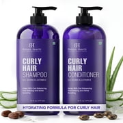 Botanic Hearth Curly Hair Shampoo and Conditioner | For Curly Hair | Detangle , Define & Enhance Curls | With Jojoba oil & Vitamin E | Sulphate Free | Hair Care set 16 fl oz x 2