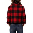 thumbnail image 5 of Yifymode Cropped Jacket Women Fall Outwear Button Down Plaid Trendy Cropped | Plaid Jacket Women, Gingham Shackets Coats Petite, Fashion, 5 of 9
