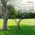 thumbnail image 5 of Alpine Corporation 22" x 24" x 36" Decorative Metal Birdbath Bowl on Stand, Rustic, 5 of 12