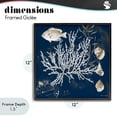 thumbnail image 4 of Stupell Industries Traditional Coral Medley on Blue Black Framed Giclee Art, 12 x 12, by Lanie Loreth, 4 of 8