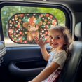 thumbnail image 2 of Garronmavis Flowery Highland Cow 2 Pack Car Sun Shade for Side Window Automotive Interior Sun Protection Glare and UV Rays Protection Car Window Shades, 2 of 7