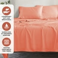 thumbnail image 4 of Superior Modal From Beechwood Lightweight Sheet Set, California King, Coral, 4 of 9
