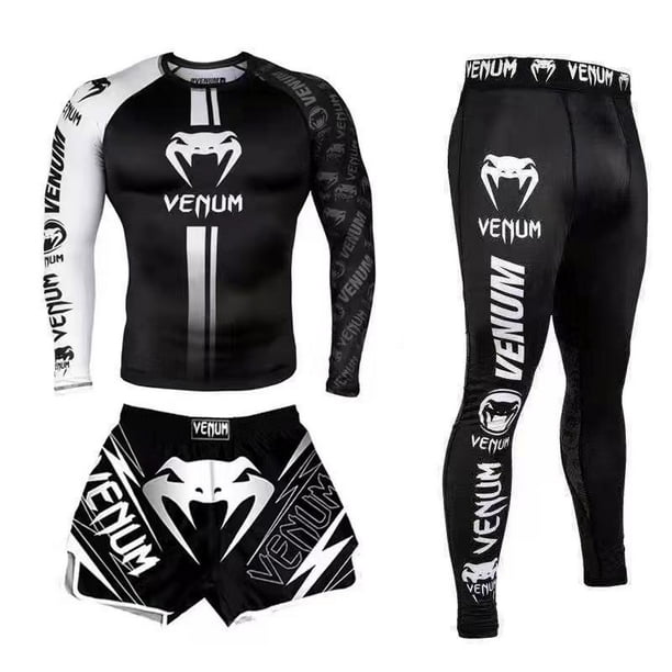 Producto Pantalones de Boxeo Lucha Integral Lucha Running Entrenamiento Pantalones de Secado Rápido Venom Conjunto de Tres Piezas