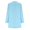 thumbnail image 5 of Miluxas Womens Long Sleeve Tunic Tops with Pockets Fall Fashion Long Sleeved Solid Color Casual Long T Shirts Light Blue XXL(XXL), 5 of 6