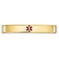 thumbnail image 1 of 14K Yellow Gold Epoxy Enameled Medical ID Ctr Plate # 818, 1 of 2