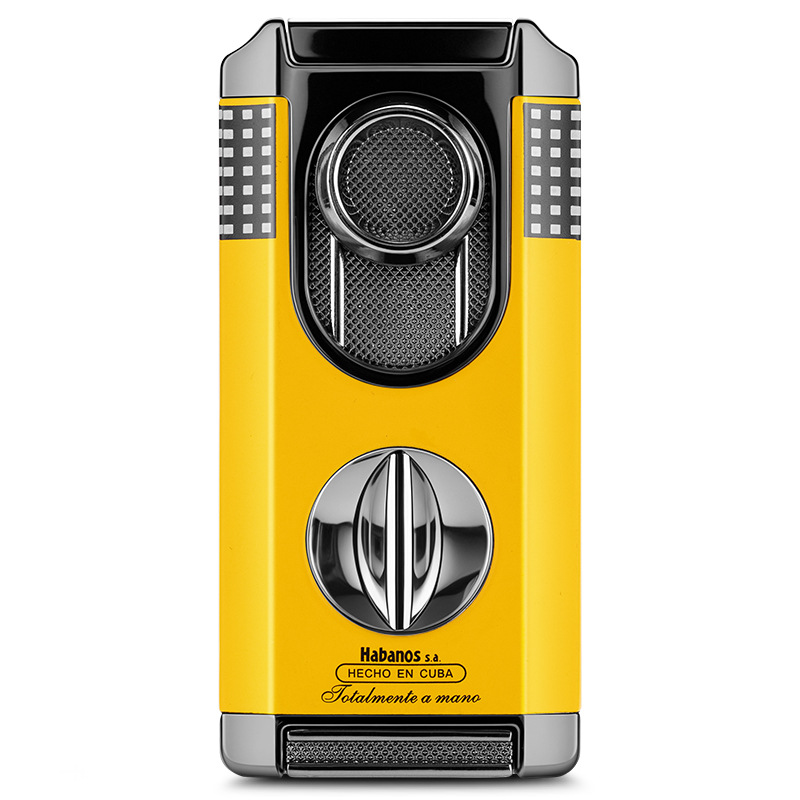 Cigar Lighter Windproof Straight Creative Three-In-One V Shear Multi-Function Zinc Alloy Lighter Cb-24Ft2