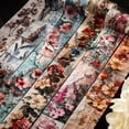 thumbnail image 2 of Vintage Floral Decorative Washi Tape Repositionable Transparent Paper Crafting 45mm x 200cm, 2 of 9
