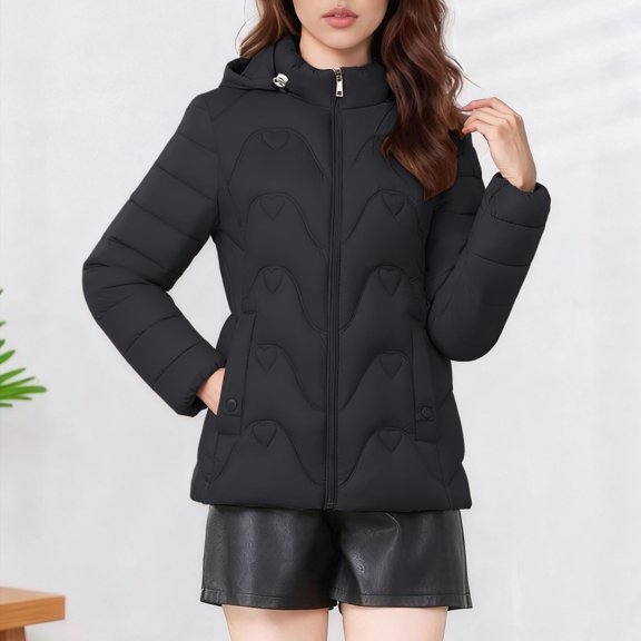 Drovellove Plus Size Women's Casual Long Sleeve Hooded Jacket with Pockets | 100% Polyester Irregular Hem Outwear for Winter, Daily Wear, Dates, Parties, Work, School