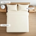 thumbnail image 7 of Delara 100% European Flax Linen Sheet Set, Twin, 3-Piece, 345 Thread Count, Ultra Soft, Breathable, Deep Pocket, Ivory, 7 of 7