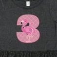 thumbnail image 4 of Inktastic 3rd Birthday Flamingo 3 Year Old Girl Girls Toddler Dress, 4 of 5