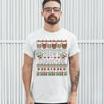 thumbnail image 3 of Tee Hunt Meowy Christmas T-Shirt Ugly Sweater Cat Lover Funny Xmas Men's Tee, White, X-Large, 3 of 5