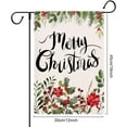 thumbnail image 6 of Merry Christmas Garden Flags 12.5x18 Double Sided Christmas Holly Poinsettia Foliage Yard Flag Burlap Farmhouse Welcome Decorative Flags for Outside Outdoor Lawn Xmas Decoration, 6 of 6