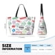 thumbnail image 4 of Fotbe Stamp Set Collection Bolsa de Viaje para Playa - Resistente al Agua, Bolsa Tote de Gran Capacidad y Ligera con 7 Bolsillos para Mujeres y Hombres, 4 of 7