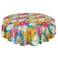 thumbnail image 5 of Round Tablecloth 60 Inch Table Cover Wrinkle Free Daisy Kitchen Dining, 5 of 5