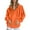 Orange, variant on Womens Hoodies Oversized Crewneck Sweatshirts Casual Pullover Long Sleeve Hooded Y2k ClothesFall Fashion for Women 2025 Trendy (Brick Red,Large)