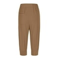 thumbnail image 4 of ABATAB Women's Capri Pants Solid Loose Fit Capris Lounge Drawstring Elastic Waist Capris with Side Pockets, 4 of 7
