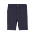 thumbnail image 1 of Girls' Adjustable Waist Stretch Twill Bermuda Short, School Uniform Navy, 18, 1 of 2