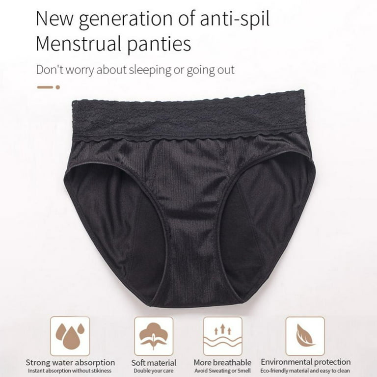 Lace Period Underwear for Women Hi-Cut Menstrual Period Panties 4