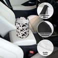 thumbnail image 6 of Round Car Trash Can 7×5.9in Waterproof, Durable, Not Easy To Fade, Easy To Install And Disassemble To Prevent Interior Pollution Simple Cow Print Pattern White Background, Pink And White_1, 6 of 7