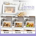 thumbnail image 7 of Large Farmhouse Bread Box with Window, Bread Storage Container for Kitchen Countertop, Black, 7 of 7