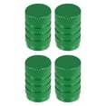 thumbnail image 1 of Tapas de vástago de válvula de neumático universal, tapas de vástago de válvula para coche, SUV, bicicleta, camiones, motocicletas, 17 mm, aleación de aluminio, verde, 4 piezas, 1 of 1