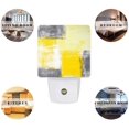 thumbnail image 5 of LED Plug-in Night Light Auto Dusk to Dawn Sensor Decor Abstract Art Paint Yellow and Grey Lamp for Bedroom,Bathroom,Kitchen,Hallway,Stairs,Hallway Canvas Texture, 5 of 5