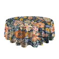 thumbnail image 5 of Pioneer Flower Floral Print Pattern Round Tablecloth 60"x60",Wrinkle Wipeable Table Cloth for Kitchen Dining Room Picnic Patio Party, 5 of 6