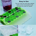 thumbnail image 4 of Ice Cube Trays for Freezer with Lid-Silicone Ice Cube Tray with Lid Ice Maker 2 Packs Green,Easy-Release Reusable Ice Cube Coffee Scoop, 4 of 5