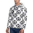 thumbnail image 2 of KLL Happy Soccer Print Mens Hoodie Long Sleeve Casual Pullover Hooded Sweatshirt Fashion Drawstring Hoodies with Pocket-Medium, 2 of 6