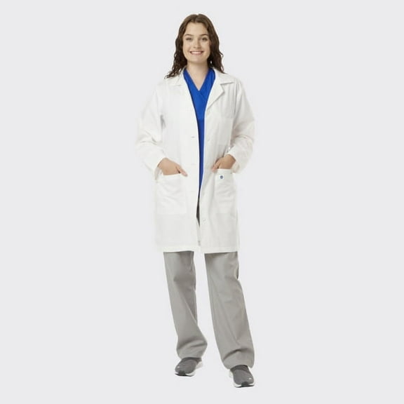 Spectrum Uniforms Medical Lab Coats 40" Length Ladies Ultra Smart Coat, Silvadur Women's Lab Coat Ideal for Women at Hospital Workspace, Medical Practice, and Professionals