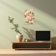 thumbnail image 4 of ZHONGYUTONG Peony Wall Art Pink Flower Canvas Vintage Blossom Floral Pictures Elegant Peony Painting for Living Room Decor Framed (12.00" x 18.00"), 4 of 5
