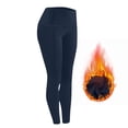 thumbnail image 4 of Women's High Waisted Yoga Leggings with Pockets Buttery Soft Workout Leggings Lounge Gym Pilates Running Pants Navy L, 4 of 6