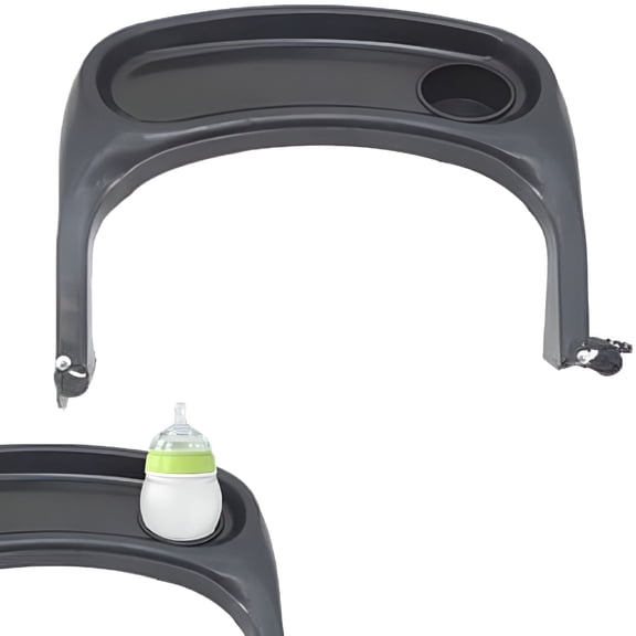 LADYGYM Stroller Bumper Bar Snack Tray Holder Cup Attachment Dinner Plate Adjustable