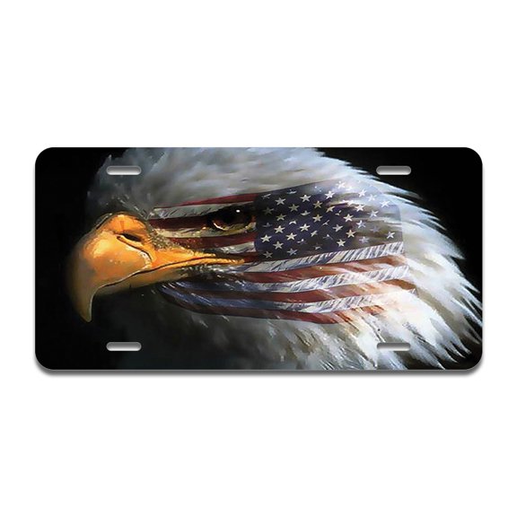 Eagle Eye Aluminum License Plate| License Plate 12" X 6" Fits Any Car, Truck, SUV, RV, or Trailer | Made in The USA
