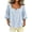 01# Light Blue, variant on Plus Size Women Oversized Tops Loose Fit Checkered Blouse French Square Neck Puff Sleeve Top Summer Casual Flowy Tunic Soft Cotton XS-4XL