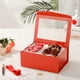thumbnail image 2 of Cajas de Regalo PACKQUEEN Rojas con Ventana 24x17,5x10 cm (Paquete de 5), 2 of 6