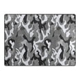 thumbnail image 4 of Ryvnso Camouflage Gray Area Rug Floor Mats Non-Slip Home Carpet 80 x 58 inch, 4 of 7