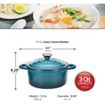 thumbnail image 6 of 3-Quart Enameled Cast Iron Dutch Oven, Navy with Cream Interior | Even Heat Distribution & Easy-Grip Handles | Ideal for Braising, Roasting,Stewing & Bread Baking, 6 of 6