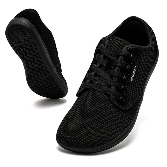 GUBARUN Barefoot Minimalist Shoes Womens Men | Zero Drop | Wide Width Fashion Sneaker Black, 9.5 Women/ 7.5 Men