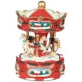 thumbnail image 5 of Northlight Winter Horses Animated Musical Christmas Carousel - 6.5" - Red and White, 5 of 9