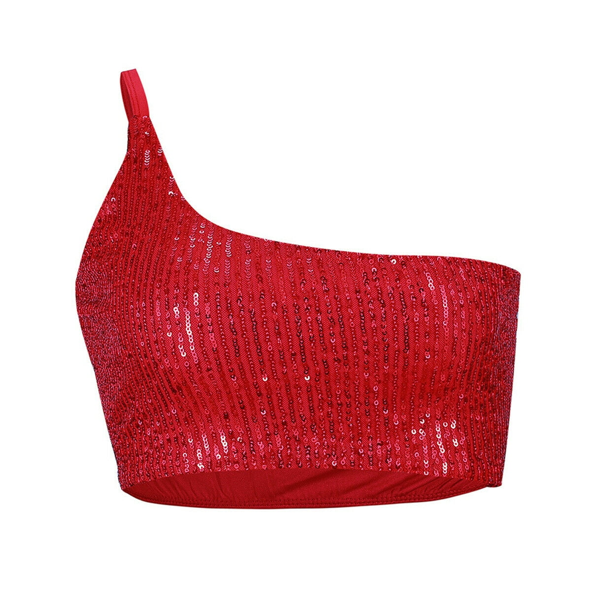 red glitter blouse