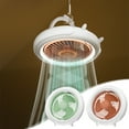 thumbnail image 1 of Ventilador de Techo con Luz, Recargable Por Usb, Silencioso, Led de Bajo Consumo, Funcionamiento Silencioso, Ideal para Dormitorio, Fácil Instalación, 24,4 X 24,4 X 6 Cm, Verde y Naranja., 1 of 7