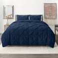 thumbnail image 1 of Nestl Pinch Pleated Comforter, Twin/Twin XL Comforter Set, Navy Blue, 1 of 6