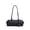 black, variant on Genuine Cowhide Women Shoulder Bag, White Leather Underarm Bag, Barrel Style Tote