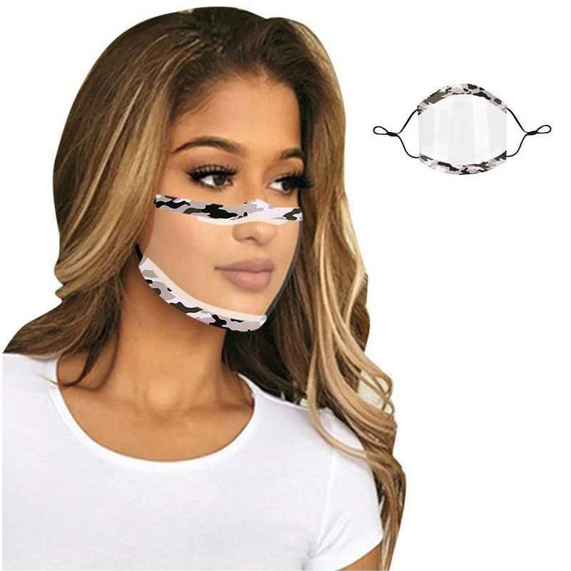 Face Mask With Clear Transparent Window Visible Lip Reading Face Mask For Adults 
